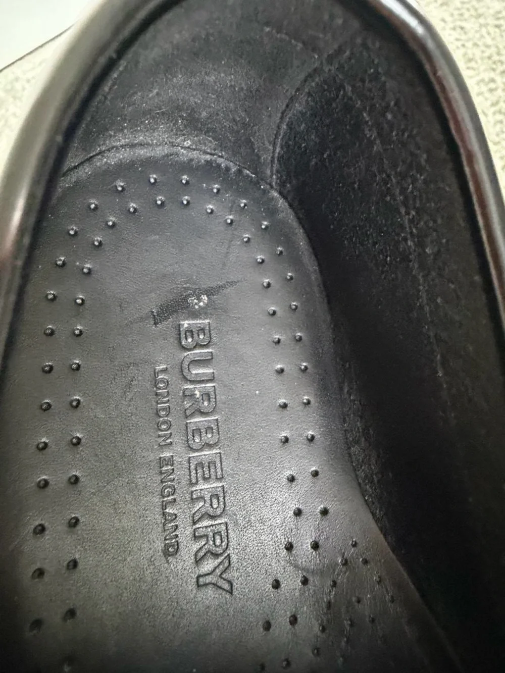 EUC BURBERRY Shane Check Penny Loafers